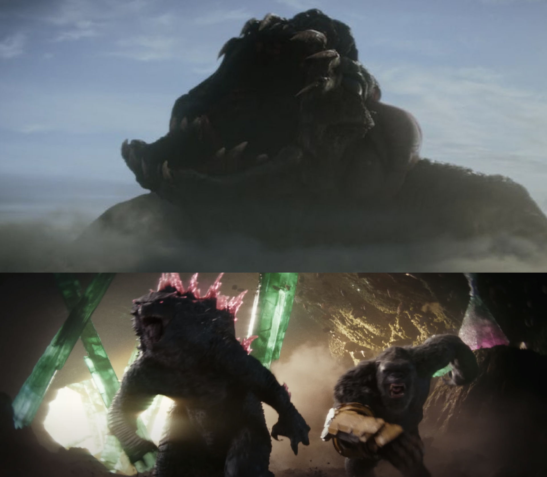 Evolved Godzilla and Kong vs Cloverfield Monster by MnstrFrc on DeviantArt