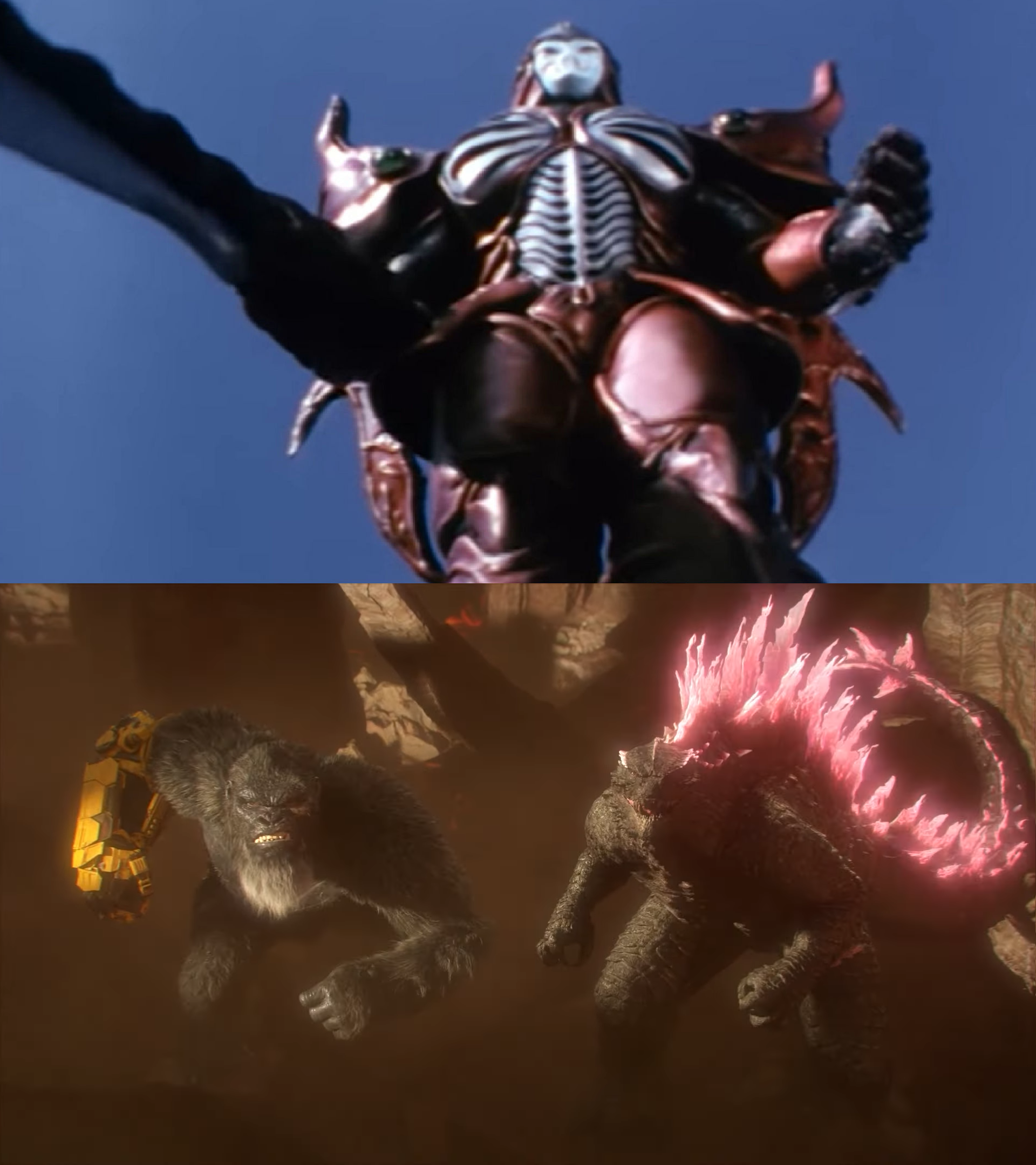 Fireor Kong and Evolved Godzilla face Fireor by MnstrFrc on DeviantArt