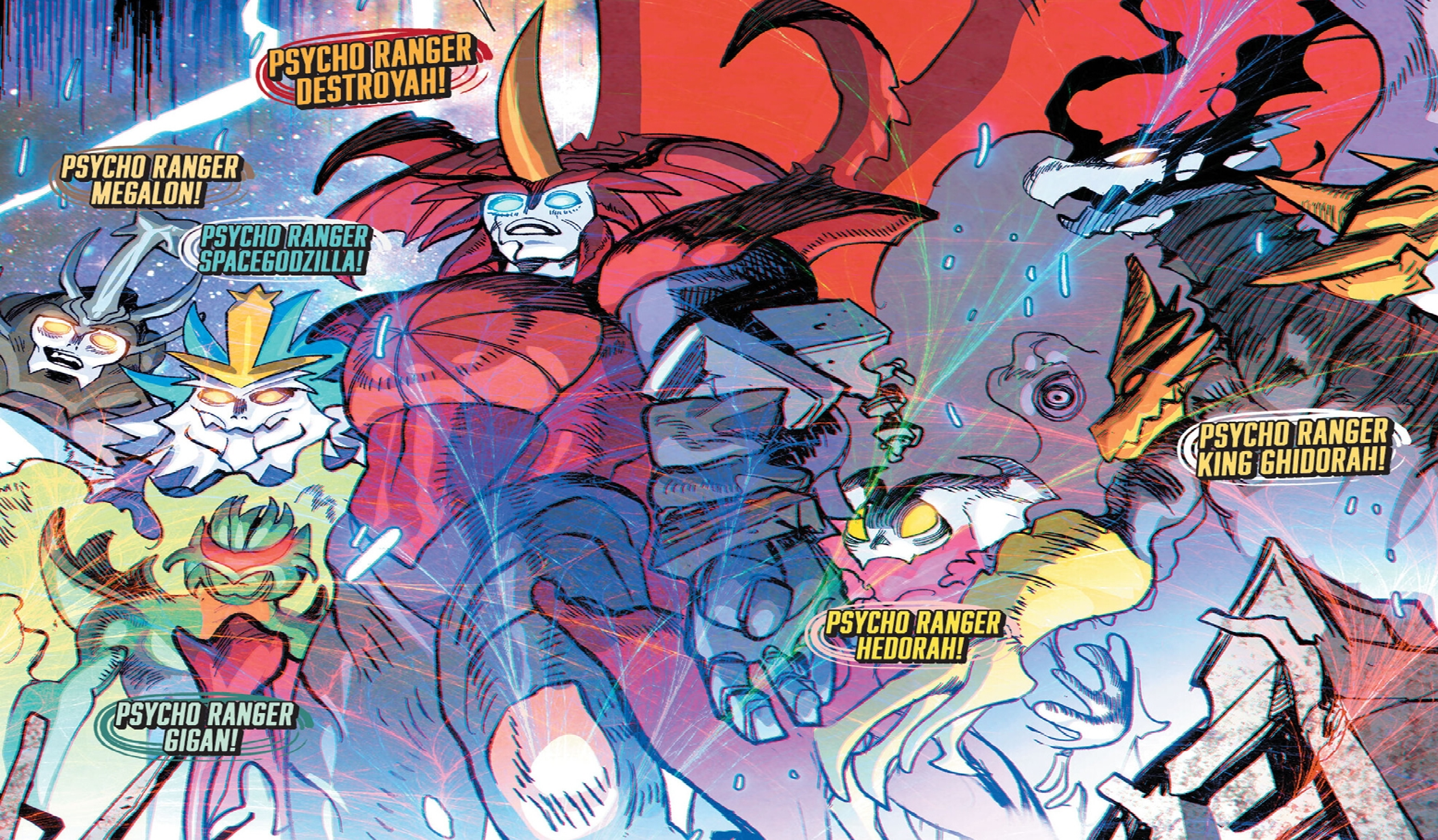 Psycho Rangers Mmpr Rangers Godzilla vs MMPR II Psycho Kaiju Rangers by MnstrFrc on DeviantArt
