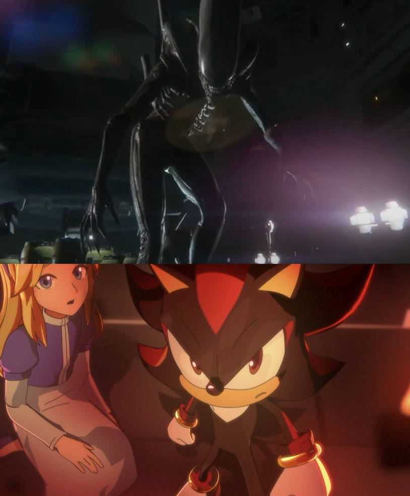 Shadow and Maria see Alien by MnstrFrc on DeviantArt