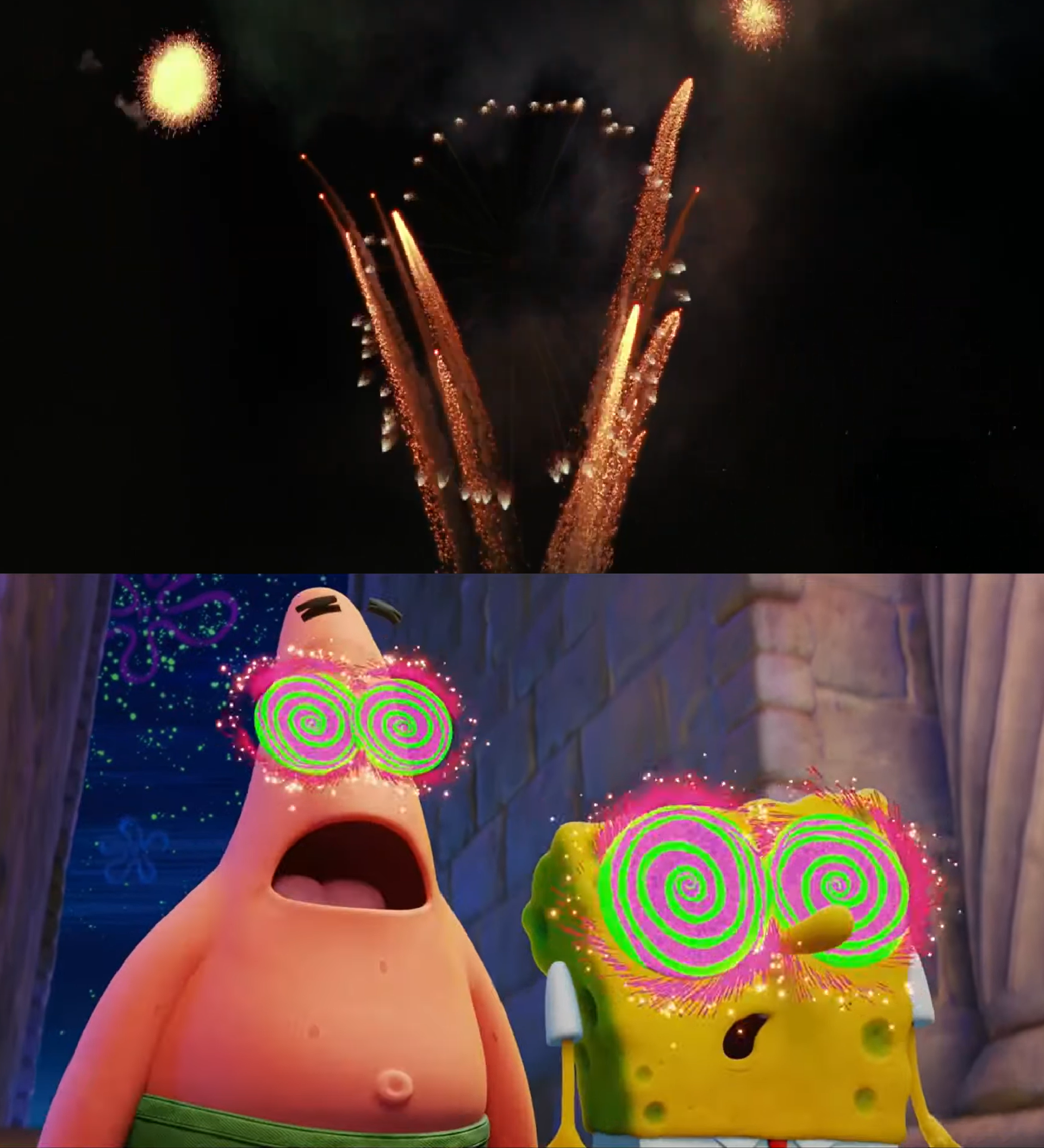 Patrick Explodes Spongebob and Patrick see fireworks by MnstrFrc on DeviantArt