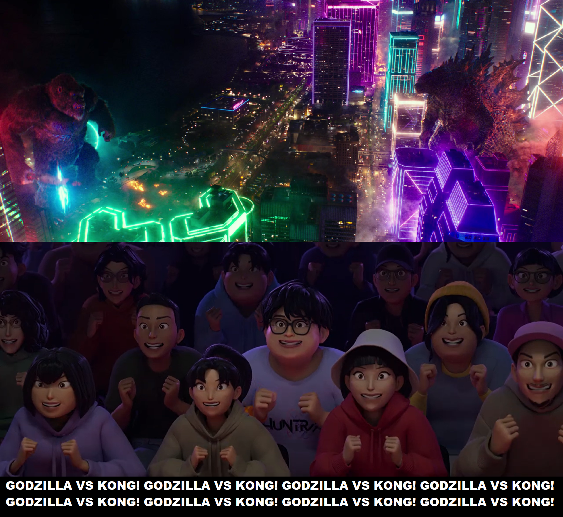 Godzilla Cheering Fans cheer for Godzilla and Kong! by MnstrFrc on DeviantArt