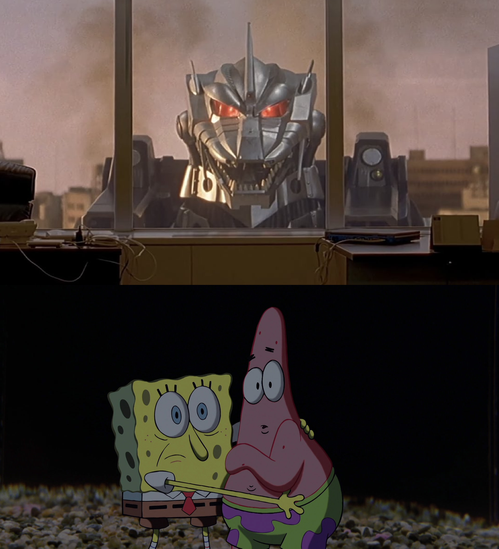 Patrick. See Spongebob and Patrick see Kiryu (Berserk) by MnstrFrc on DeviantArt