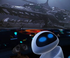 WALL-E and EVE see Mecha-King Ghidorah's head