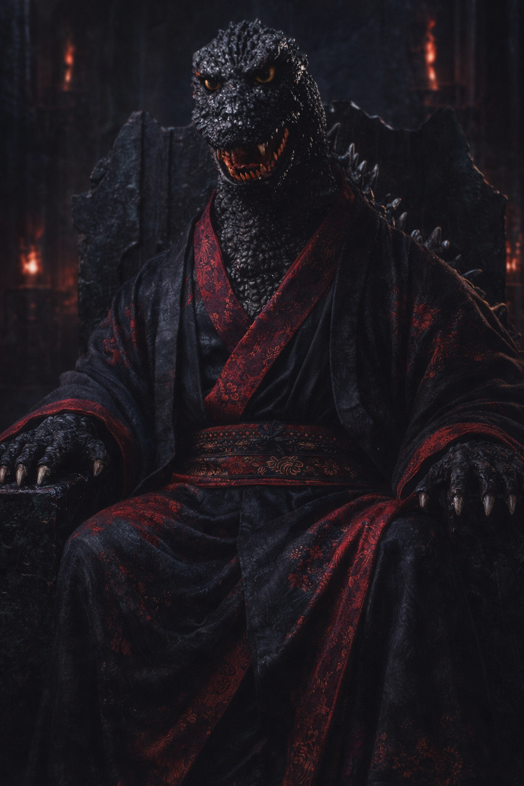 Godzilla Robe Dark Godzilla in Dark Robe by MnstrFrc on DeviantArt