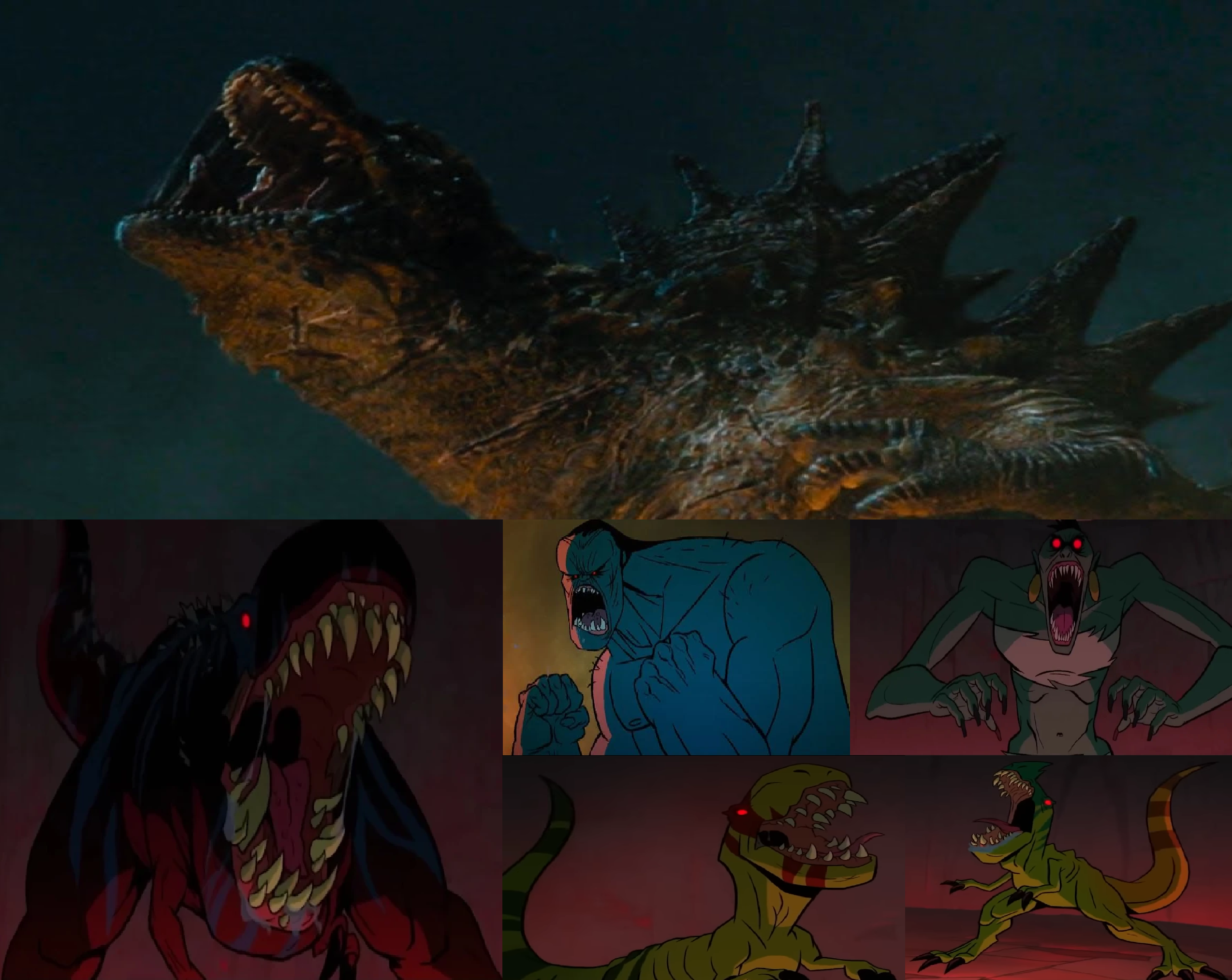 Godzilla Mutant Rats Mutant Family vs Godzilla (Initial) by MnstrFrc on DeviantArt