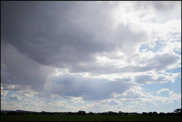 cloudy farmland