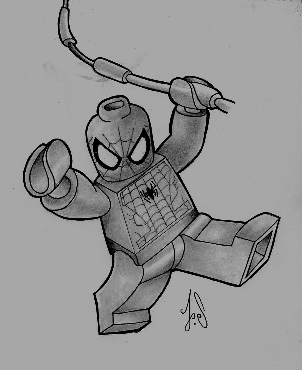 MY lego Spider-man Drawing by jacksaundersartist on DeviantArt