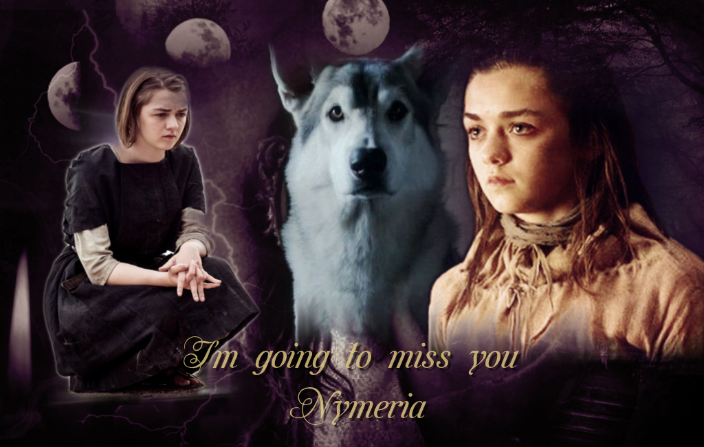 Arya Stark and Nymeria