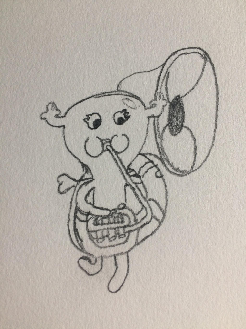 Penny playing the Sousaphone