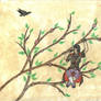 In a tree Ukiyo e