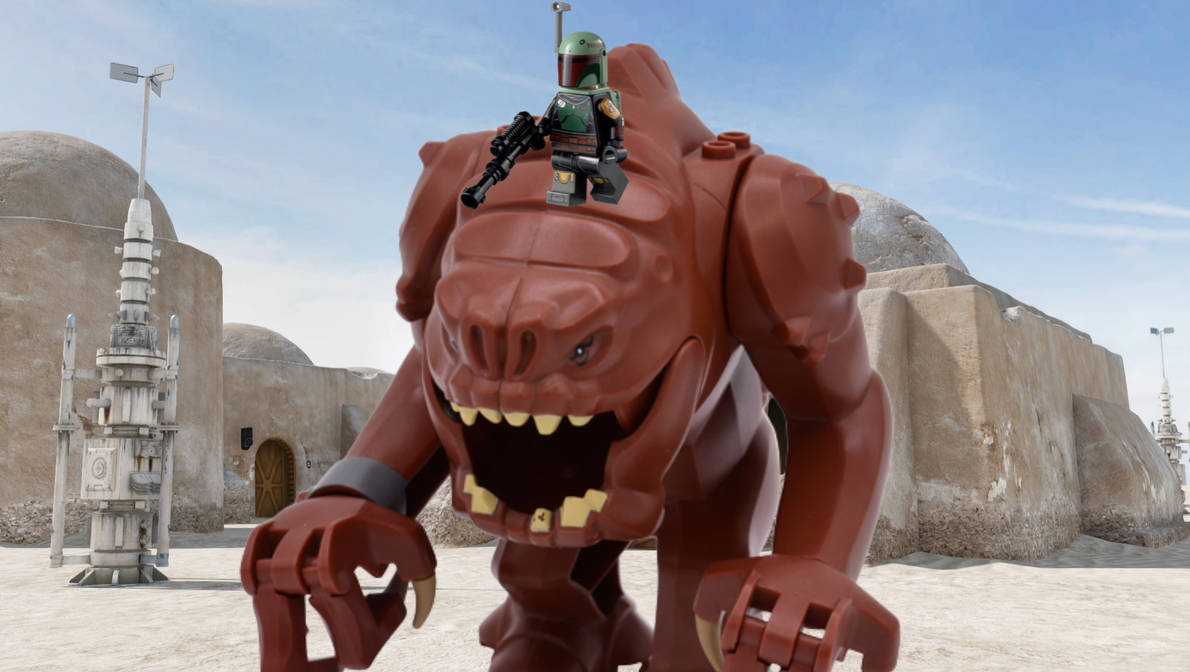 Boba Fett rides the Rancor by Mr3210 on DeviantArt