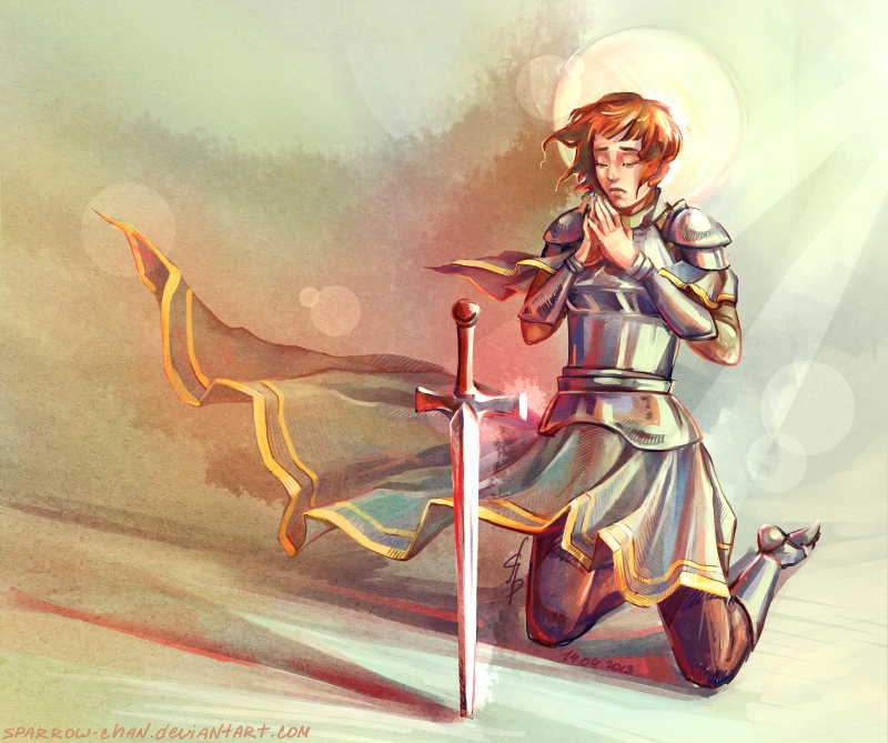 Joan of Arc in pray