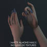 MMD X Sims 4 DL | Matte Almond Nails