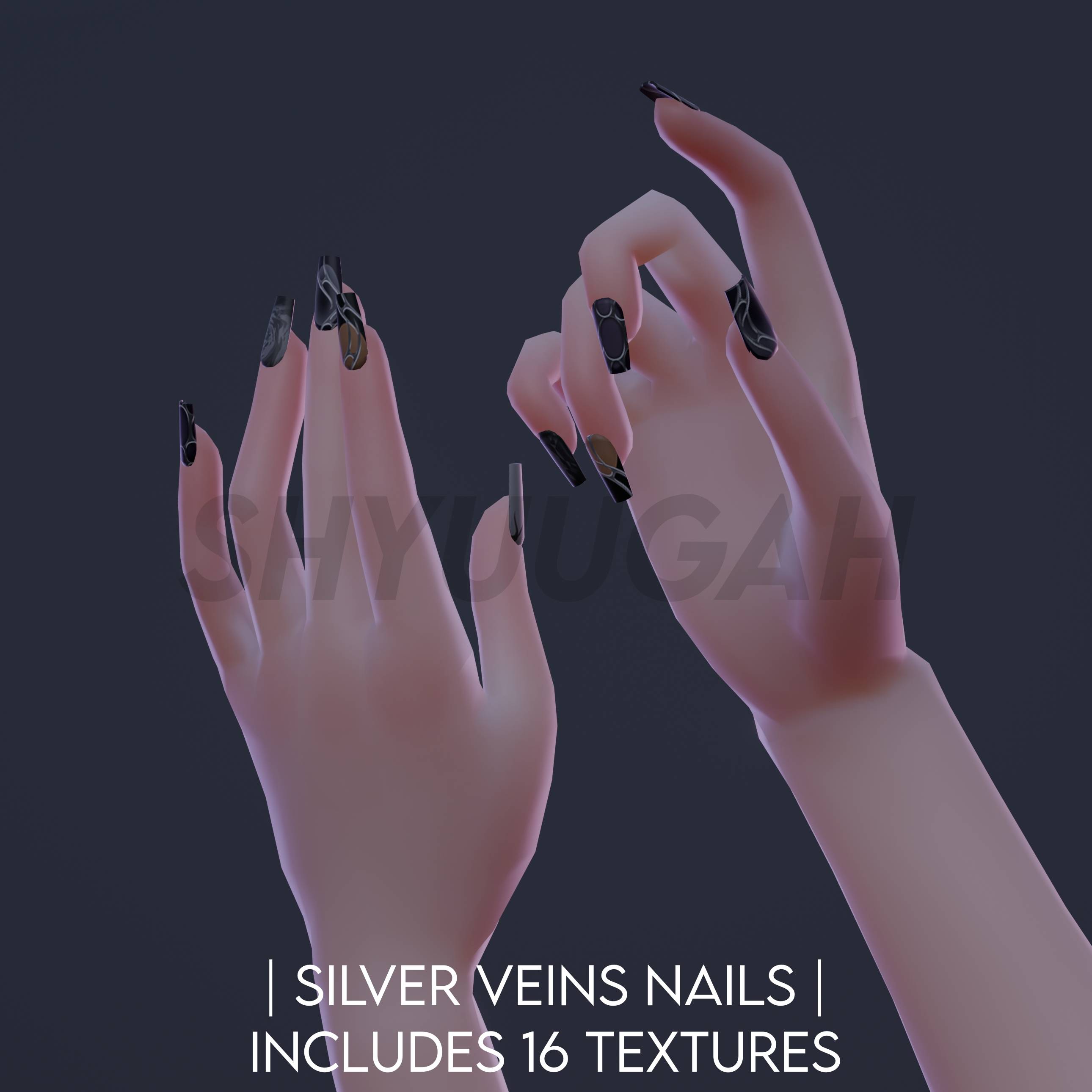 Mmd Nails MMD X Zepeto DL | Silver Veins Nails by Shyuugah on DeviantArt