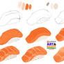 Sushi Coloring tutorial