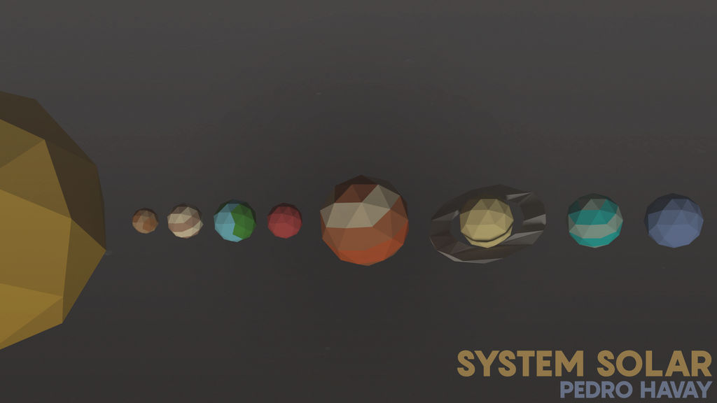 Solar System Less SYSTEM SOLAR - LOW POLY by pedrohavay on DeviantArt