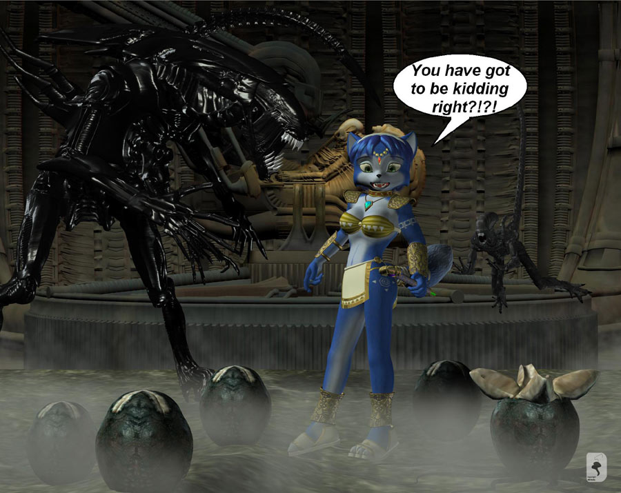 Krystal has a little Alien trouble