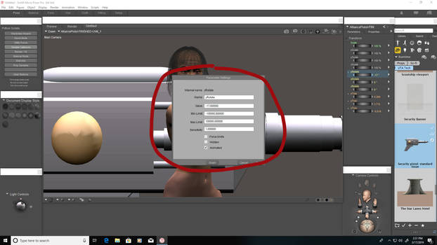 Parameter settings screen
