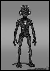 Alien Head 79 Full Body