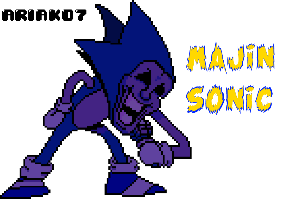 Pixelated Majin Sonic by Zenmaster529 on DeviantArt