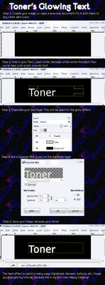 Toner's Glowing Text for Gimp