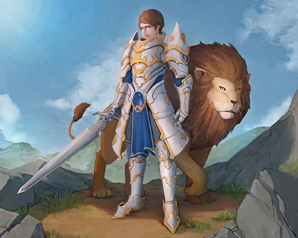 Lion and Knight by ZhihanLin on DeviantArt