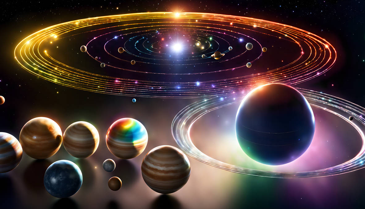Solar System Rangoli Glossy Shiny Rainbow Solar System by theozzcause on DeviantArt