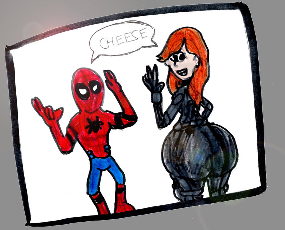Spider-Man and Black Widow Photo-Taking by SonicClone on DeviantArt