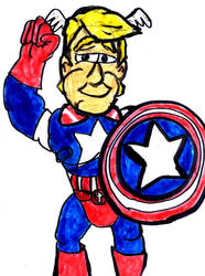 Trump as Captain America