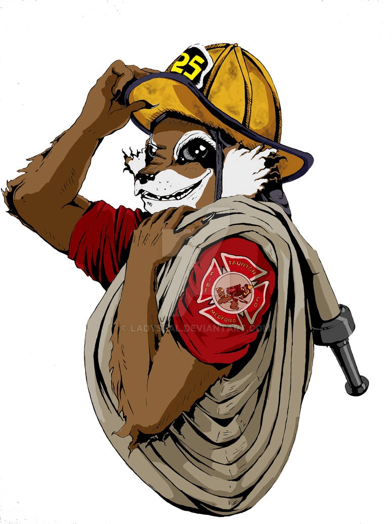 Raccoon Firefighter by ladyseal on DeviantArt