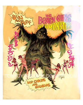 the Beach Girls and the Monster movie POSTER