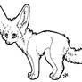 Fennec fox lineart