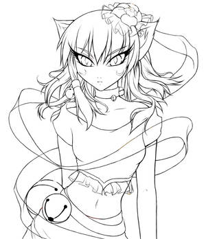 Cat Girl Lineart