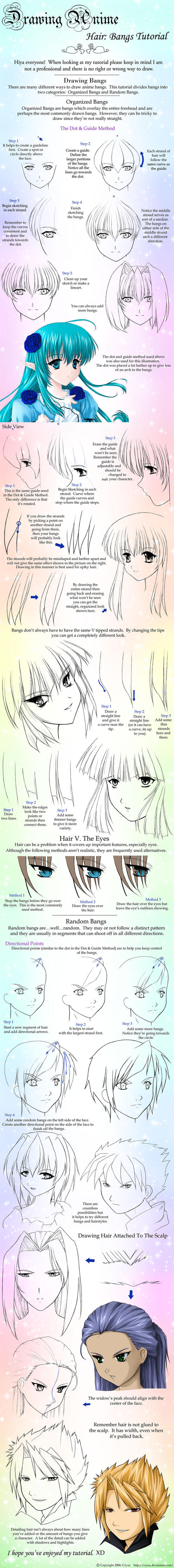 Drawing Anime Hair: Bangs