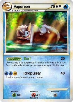 Pokemon card-Vaporeon (fake card)