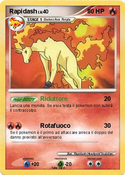 Pokemon card-Rapidash (fake card)