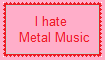 Anti Metal Music Stamp