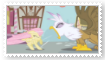 Gilda Yelling at Fluttershy Stamp by KittyJewelpet78