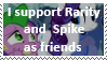 Rarity and Spike as friends by KittyJewelpet78