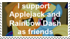 Applejack and Rainbow Dash as friends