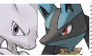 Mewtwo X Lucario Stamp