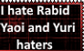 I hate Rabid Yaoi and Yuri haters