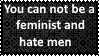 That's not the point of being feminist