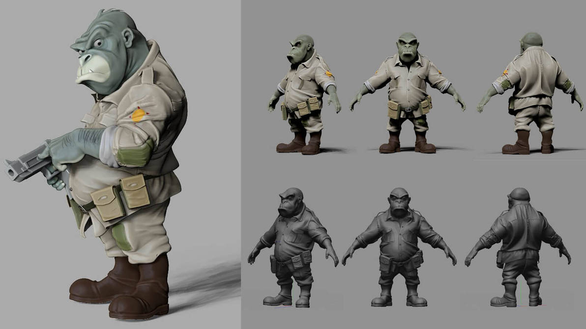 3D Game Character Model by pantherstudio123 on DeviantArt