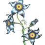 Tearful Blue Flower Ink