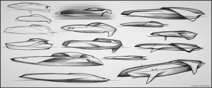 Motor yacht - First sketchs