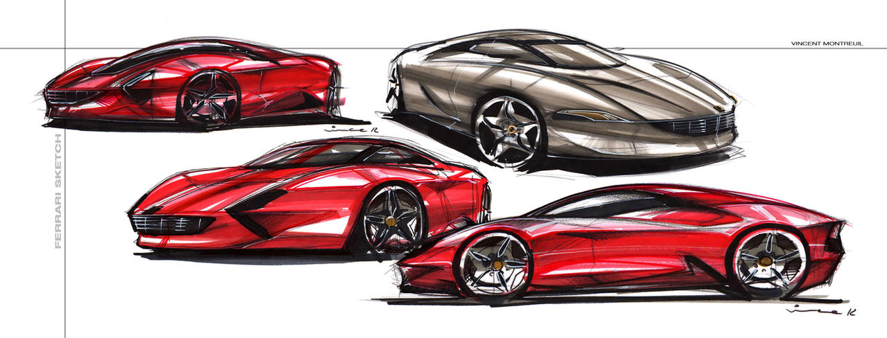 Ferrari - sketch chartpak by Vincent-Montreuil on DeviantArt