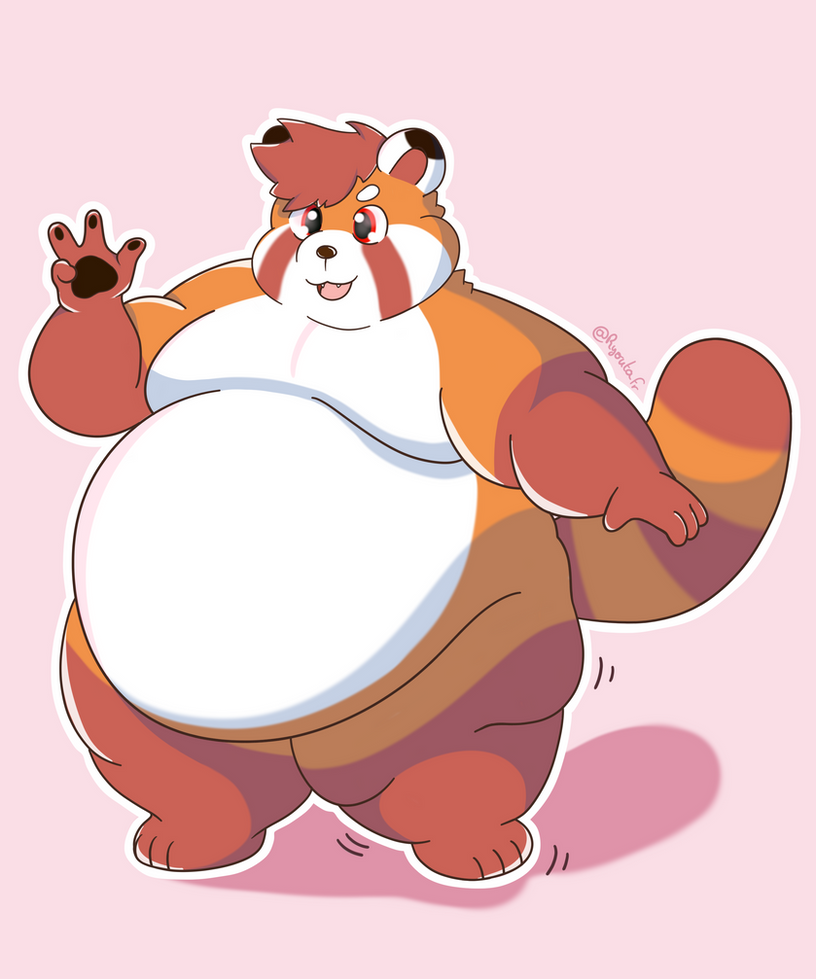 Fat Panda Using Ribbon Akame - fat ref panda commission by RyoutaFr on DeviantArt