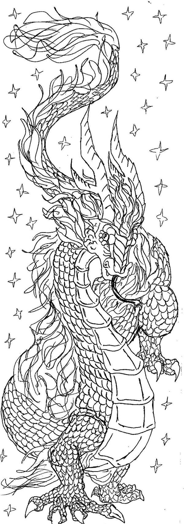 Chinese dragon doodle